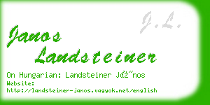 janos landsteiner business card